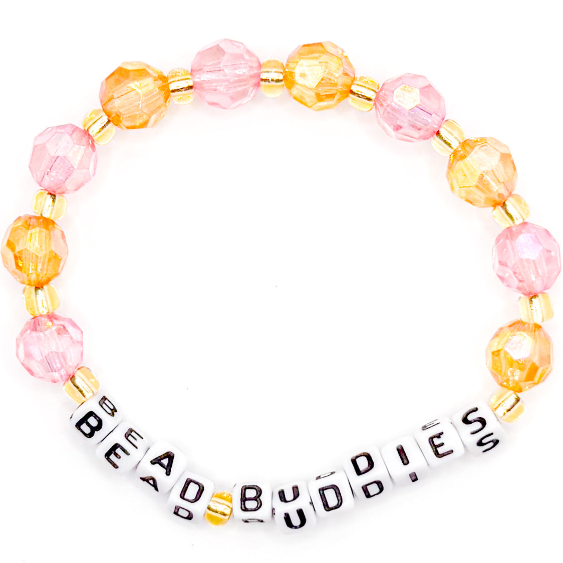 Orange "BEAD BUDDIES" Beaded Bracelet
