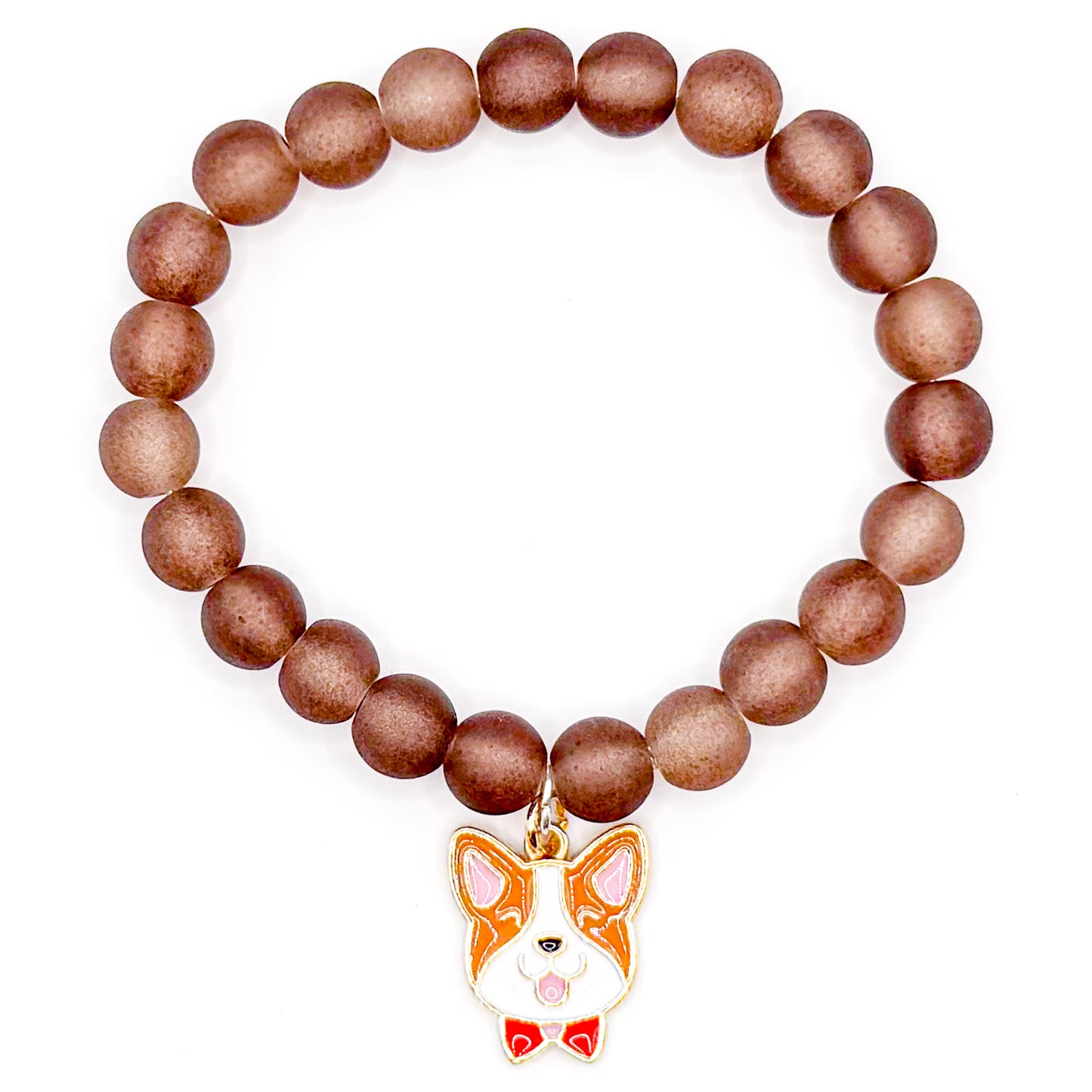 Happy Puppy Glass Beaded Bracelet