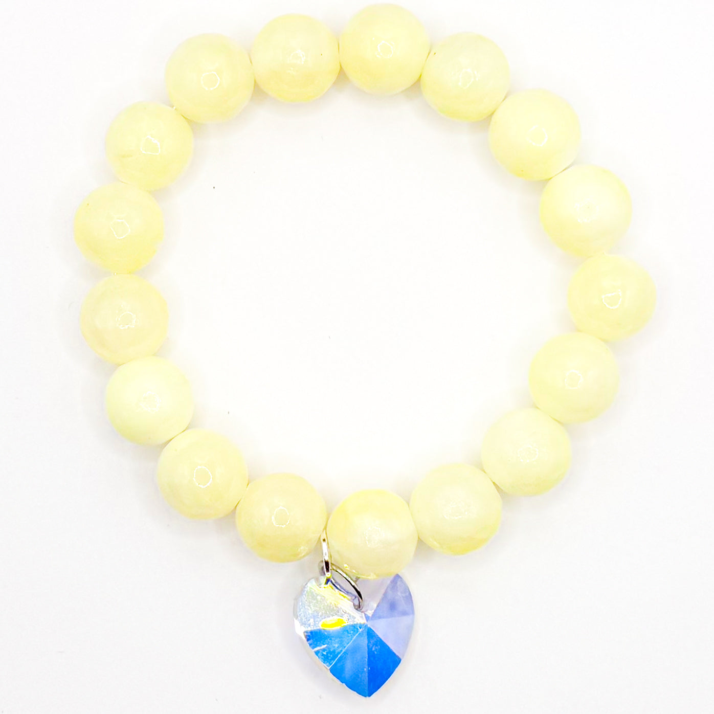 Lovely Butter Yellow Glass Beaded Bracelet