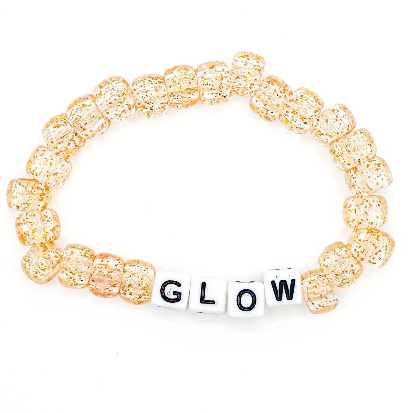 Tan "Glow" Beaded Bracelet