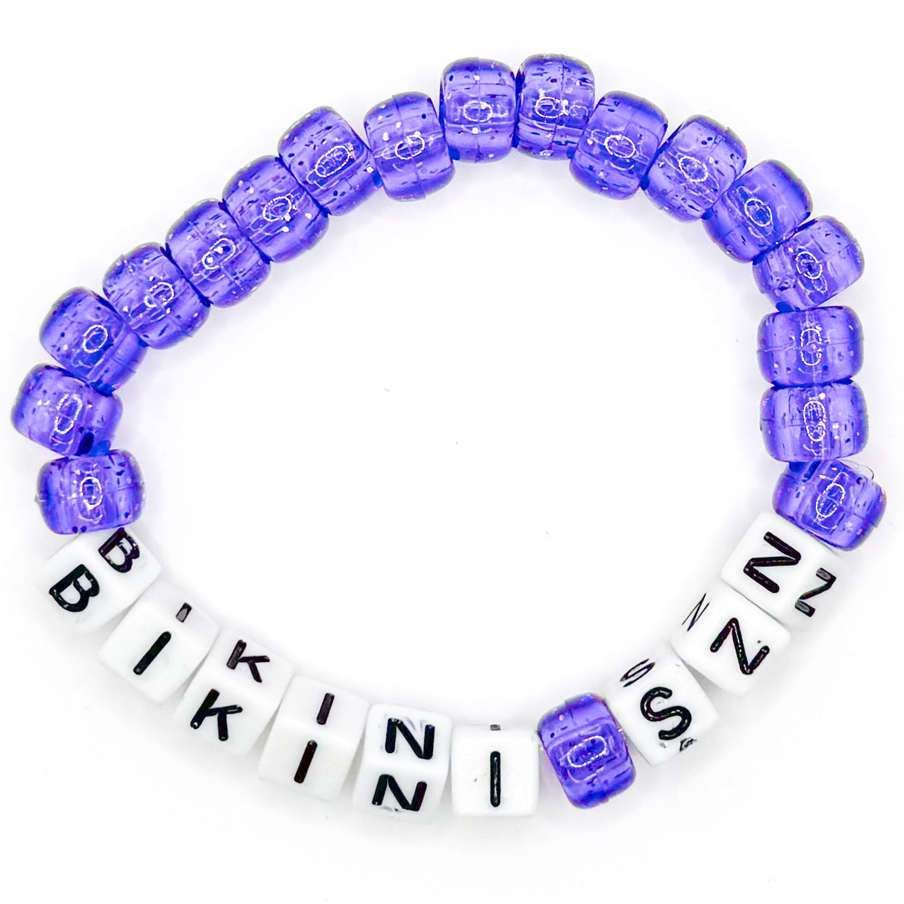 Purple "Bikini Szn" Beaded Bracelet