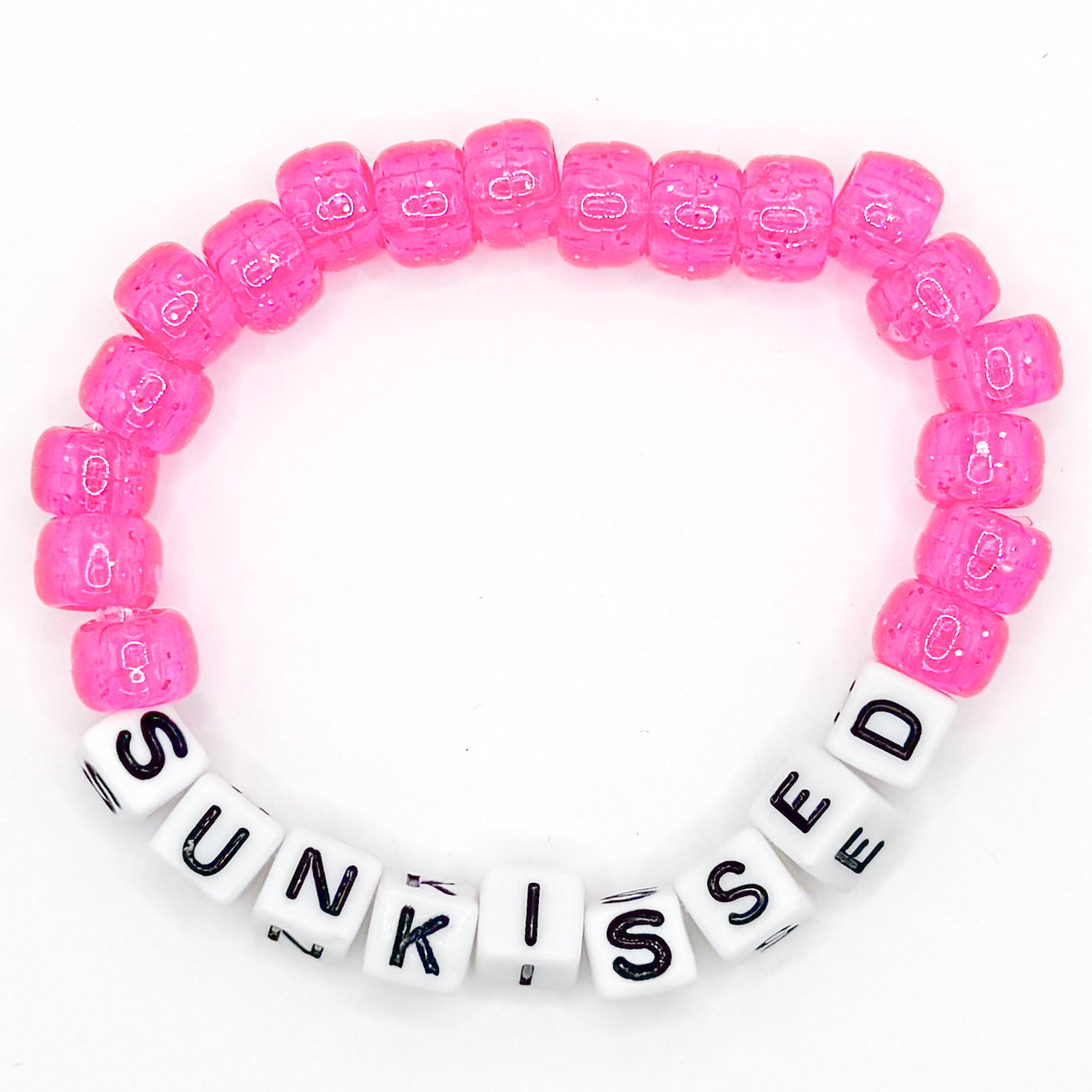 Hot Pink "Sunkissed" Beaded Bracelet