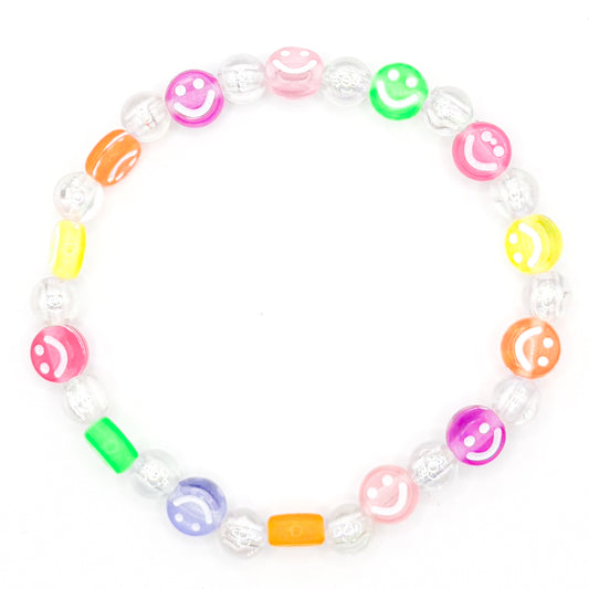 Colorful Smiles All Around Beaded Bracelet