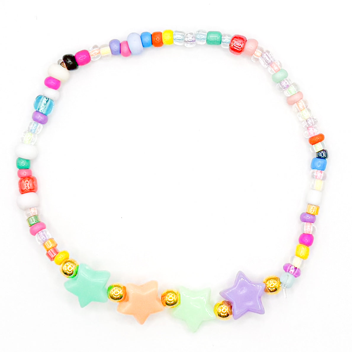 Colorful Bead Confetti Stars Seed Beaded Bracelets