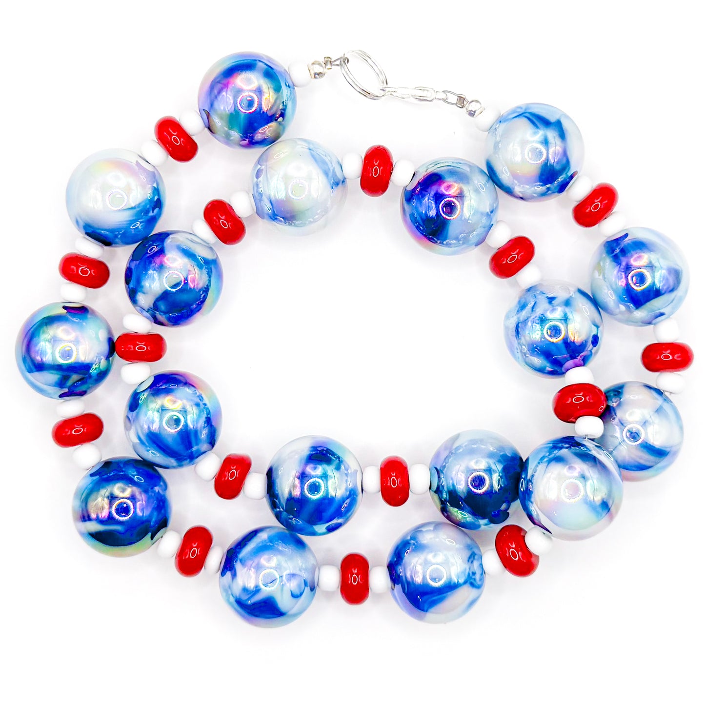 Red White and Blue 18 Inch Necklace