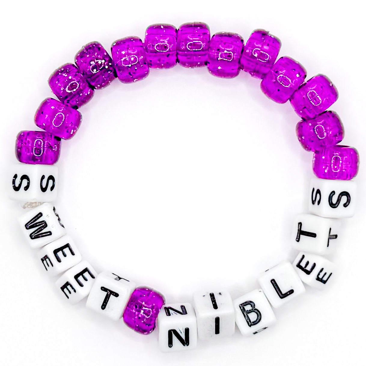 Purple "Sweet Niblets" Beaded Bracelet
