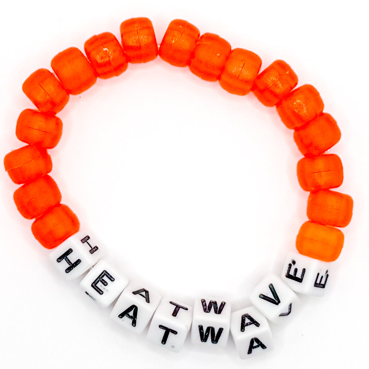 Orange "Heatwave" Beaded Bracelet