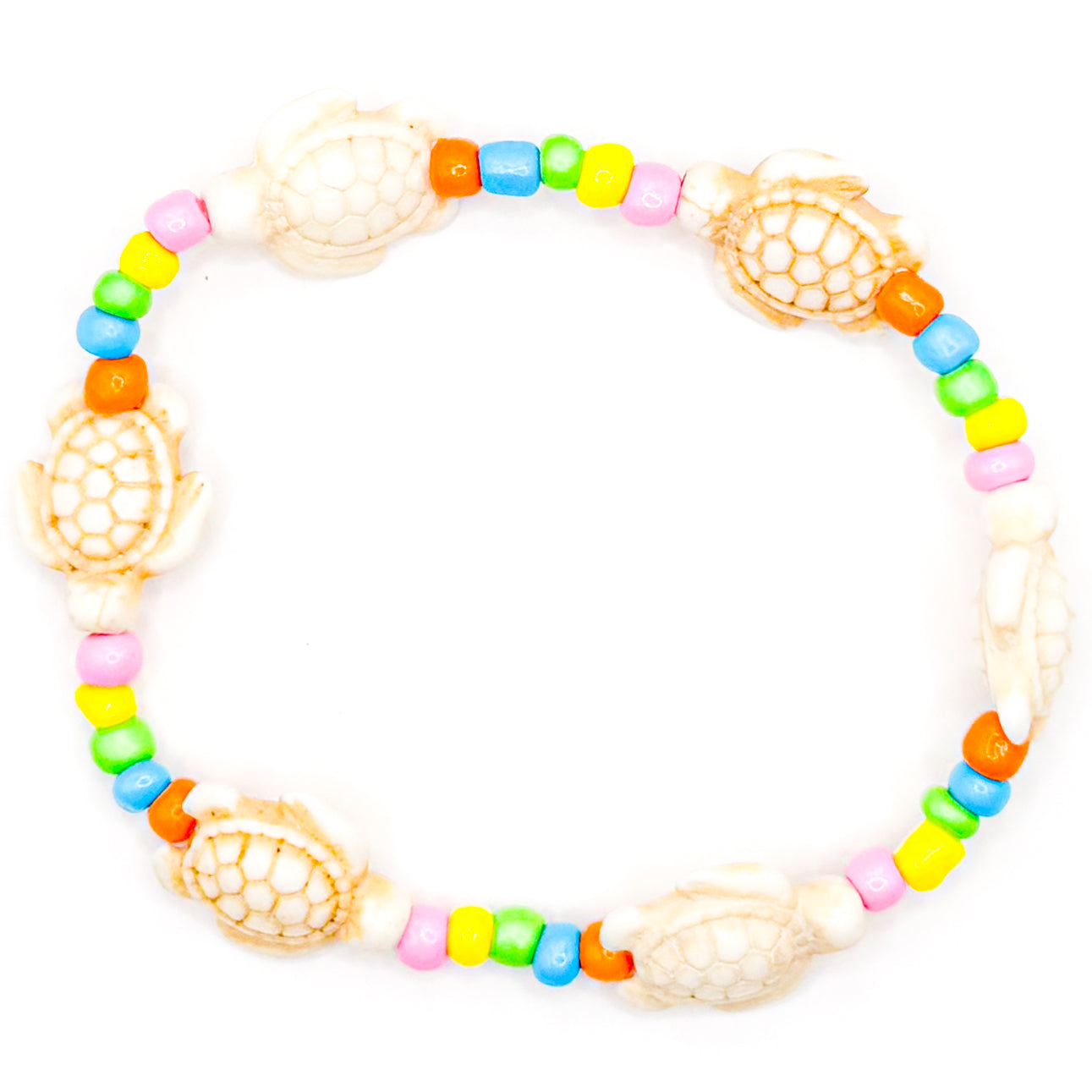 Rainbow Sea Turtles Seed Beaded Bracelet