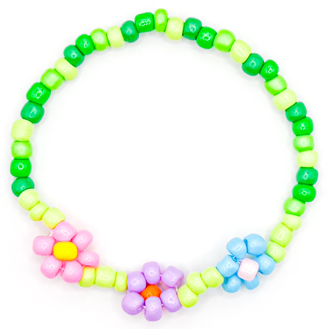 Beaded Flowers Seed Beaded Bracelet