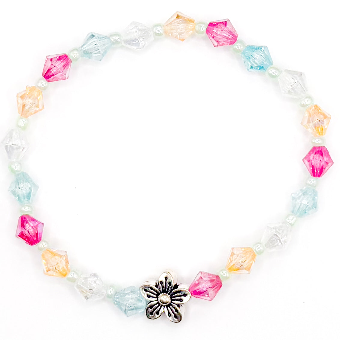 Preppy Spring Flower Seed Beaded Bracelet