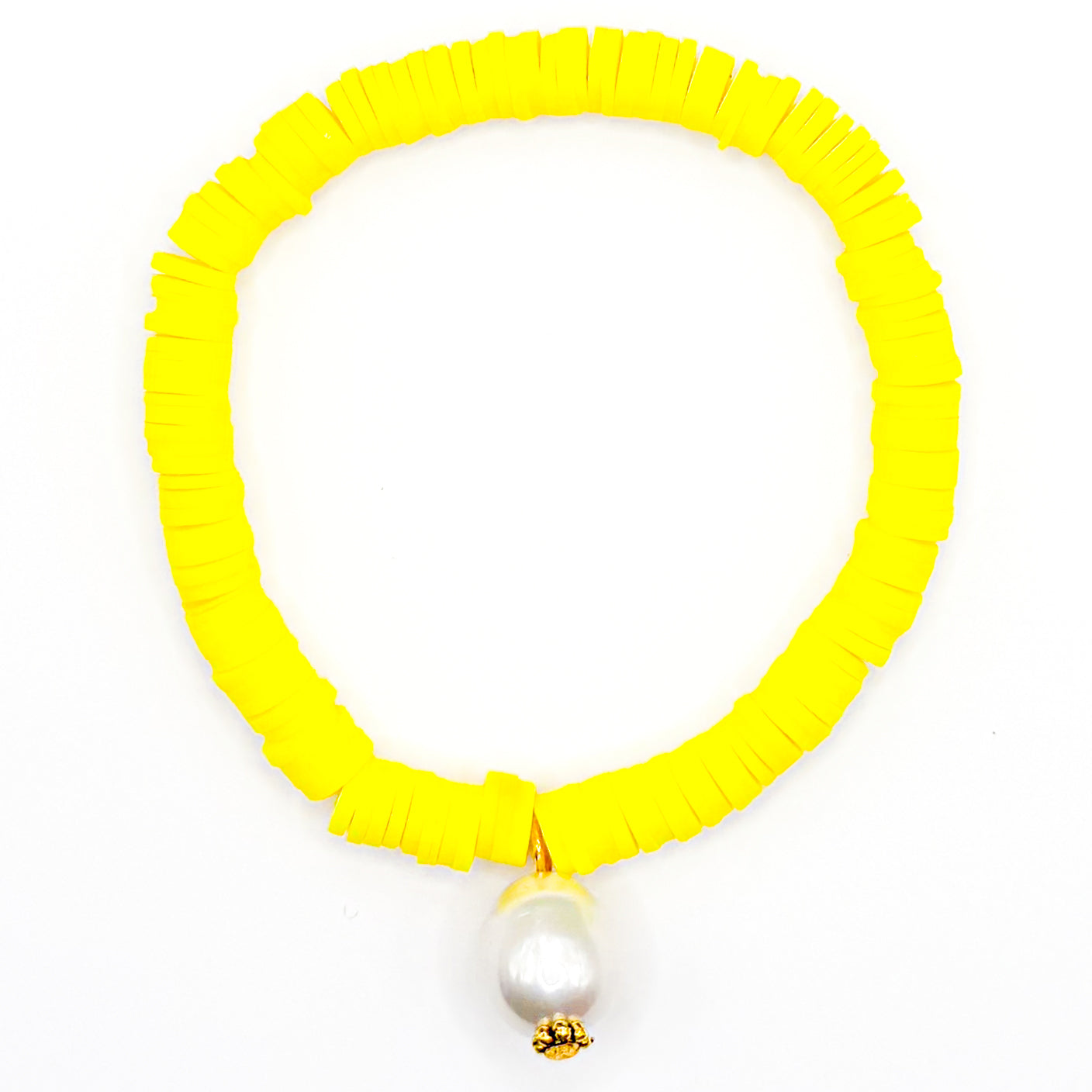 Bright Summer Pearl Clay Beaded Bracelet
