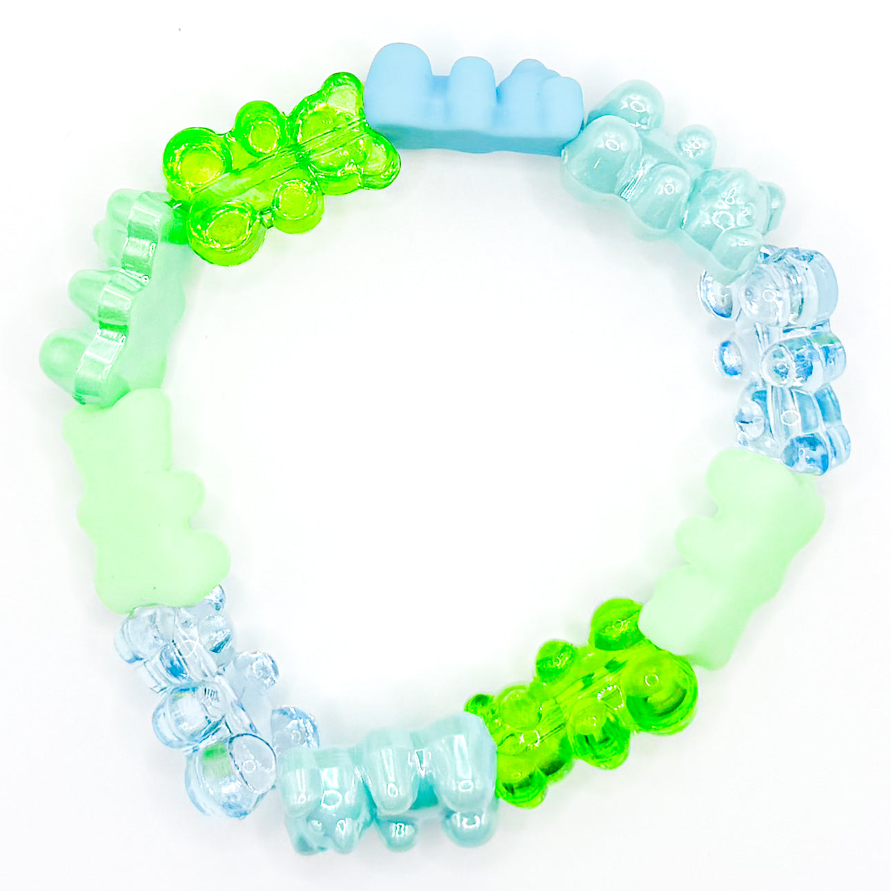 Blue and Green Sugar Rush Beaded Bracelet