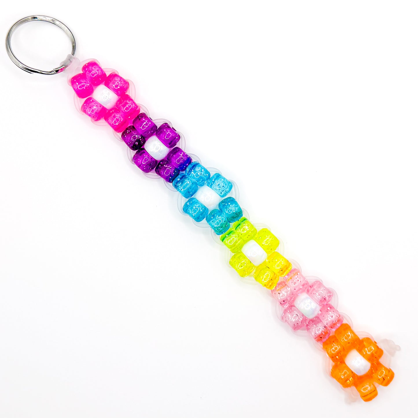 Rainbow Flowers Bag Charm
