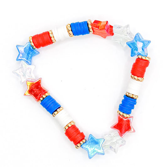 Stars and Striped Beaded Bracelet