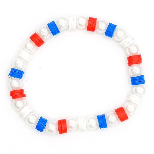 Patriotic Pearls Beaded Bracelet