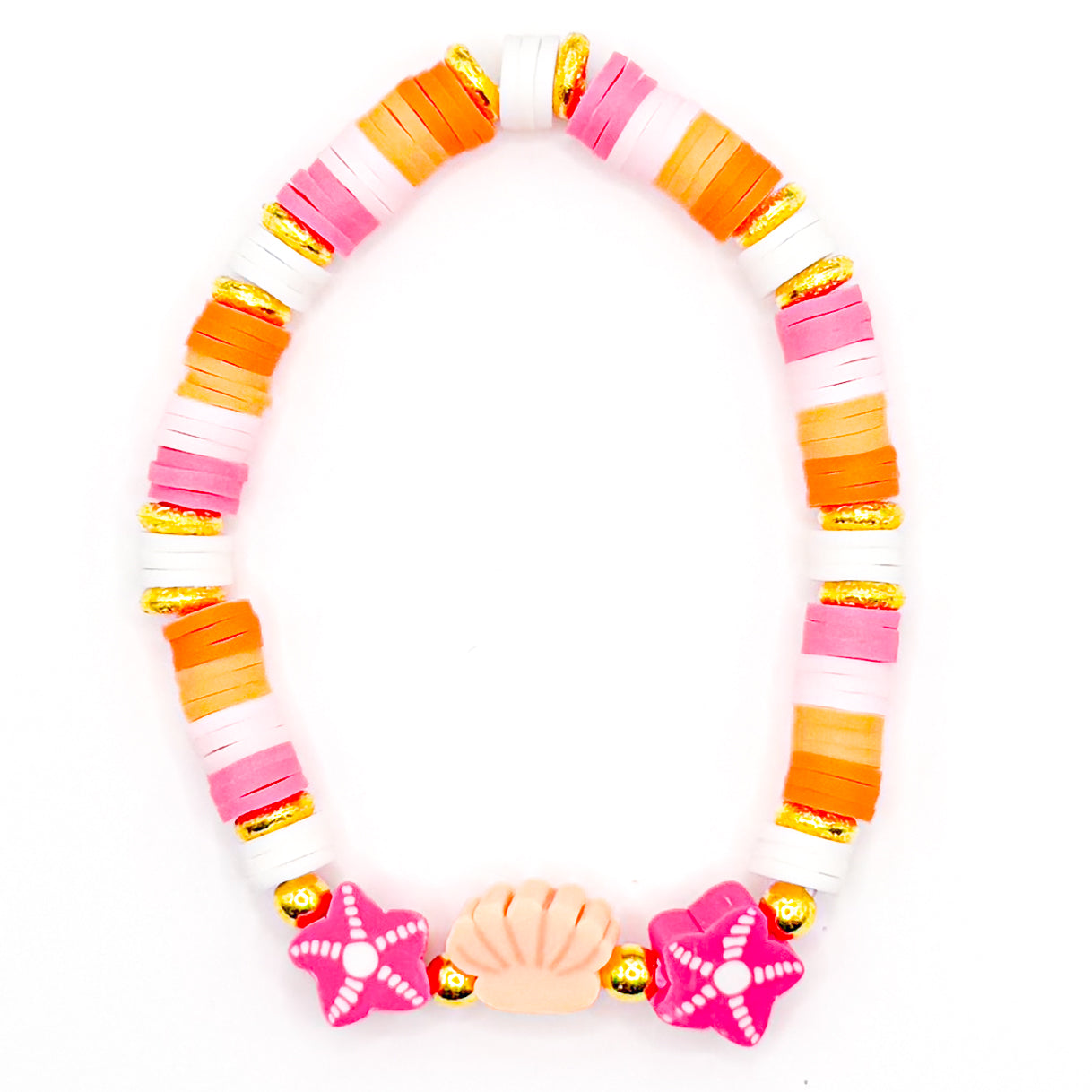 Summer Sunset Splash Clay Beaded Bracelet