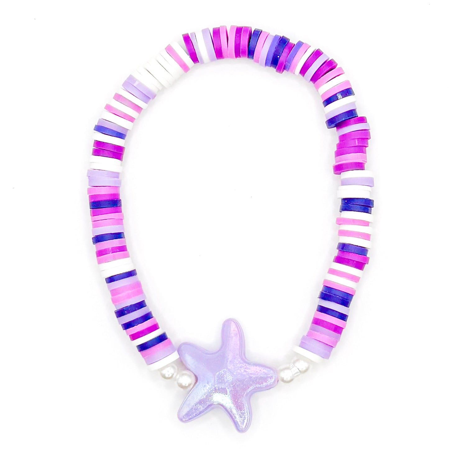 Starfish Seabreeze Sparkle Clay Beaded Bracelet