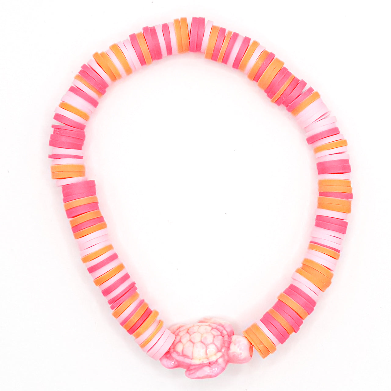 Turtle Prepster Aura Clay Beaded Bracelet