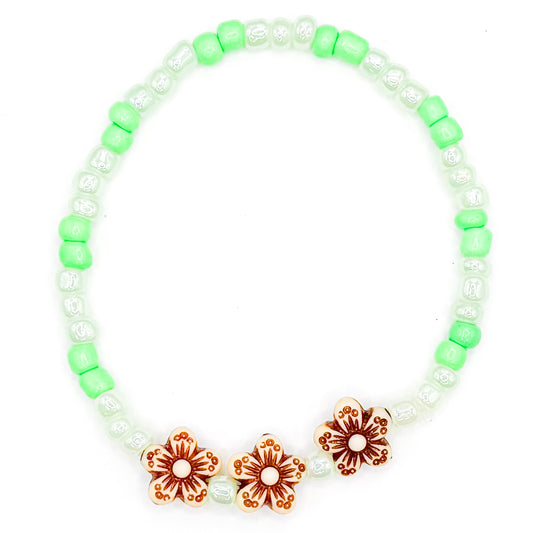 Tropical Luvly Green Seed Beaded Bracelet