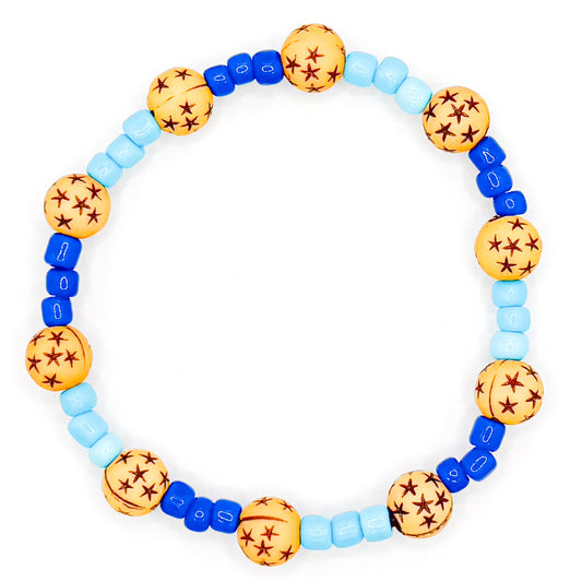 Cool Blue Summer Seed Bead Bracelet