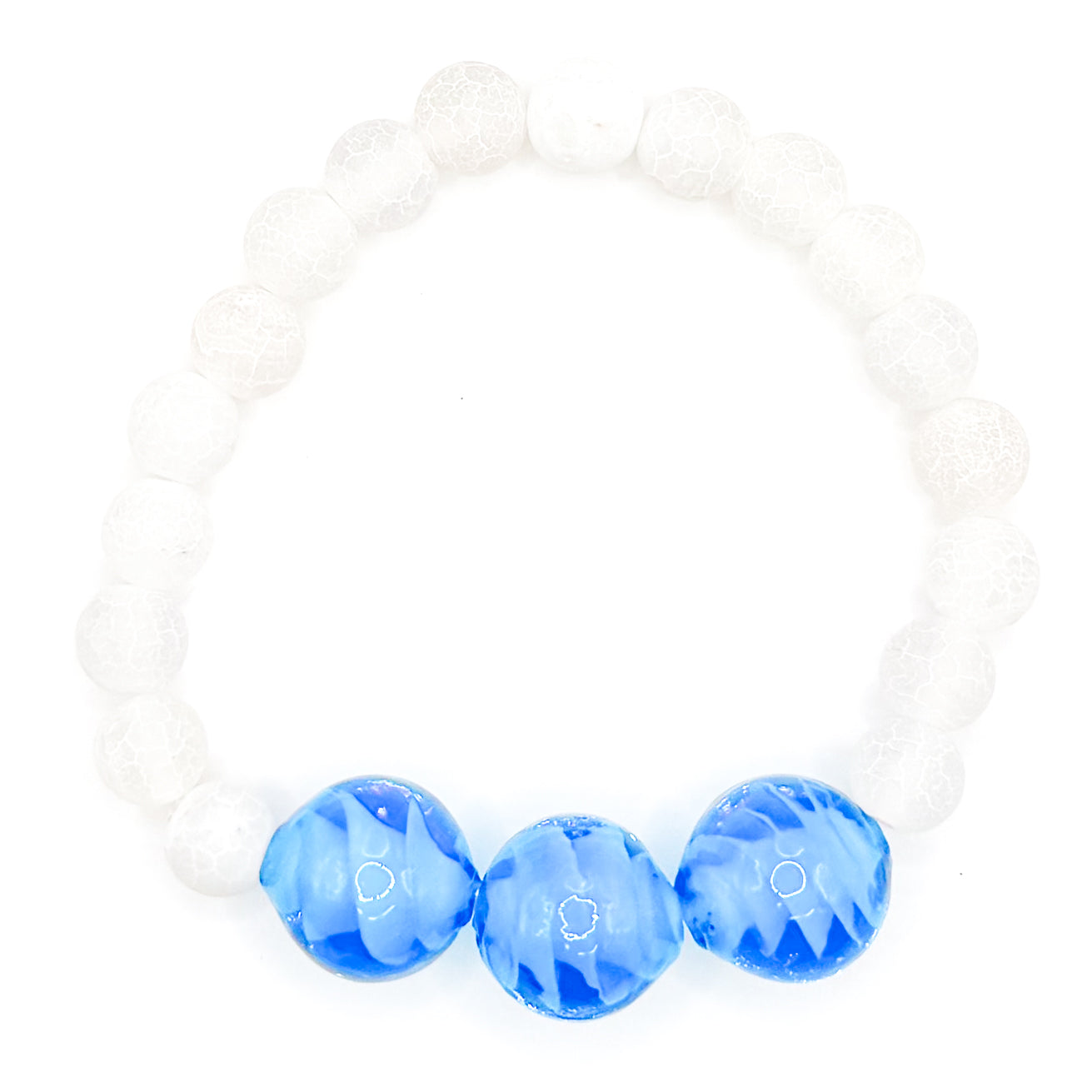 Ocean Waves Glass Beaded Bracelet