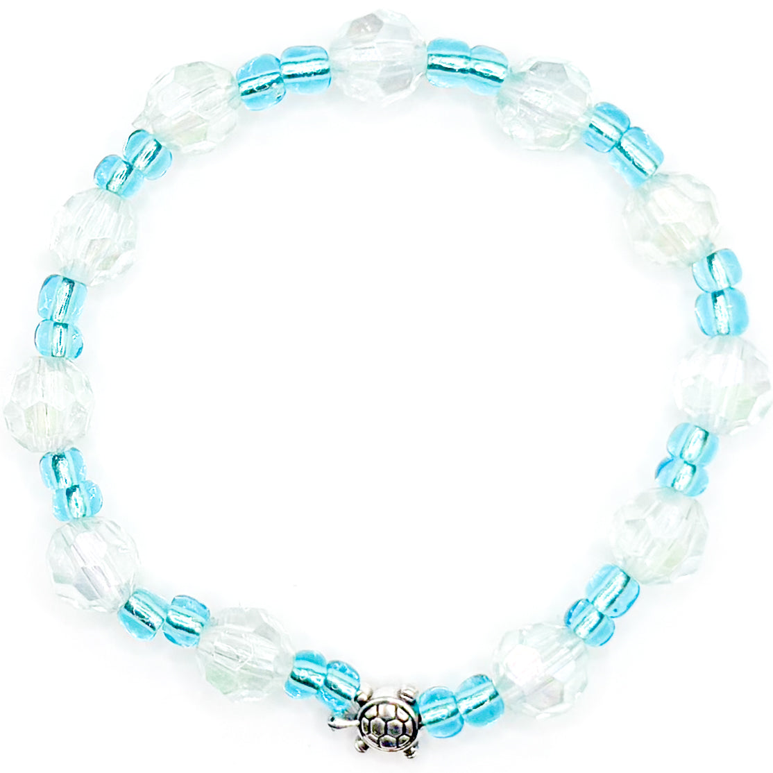 Swimming Turtle Seed Bead Bracelet