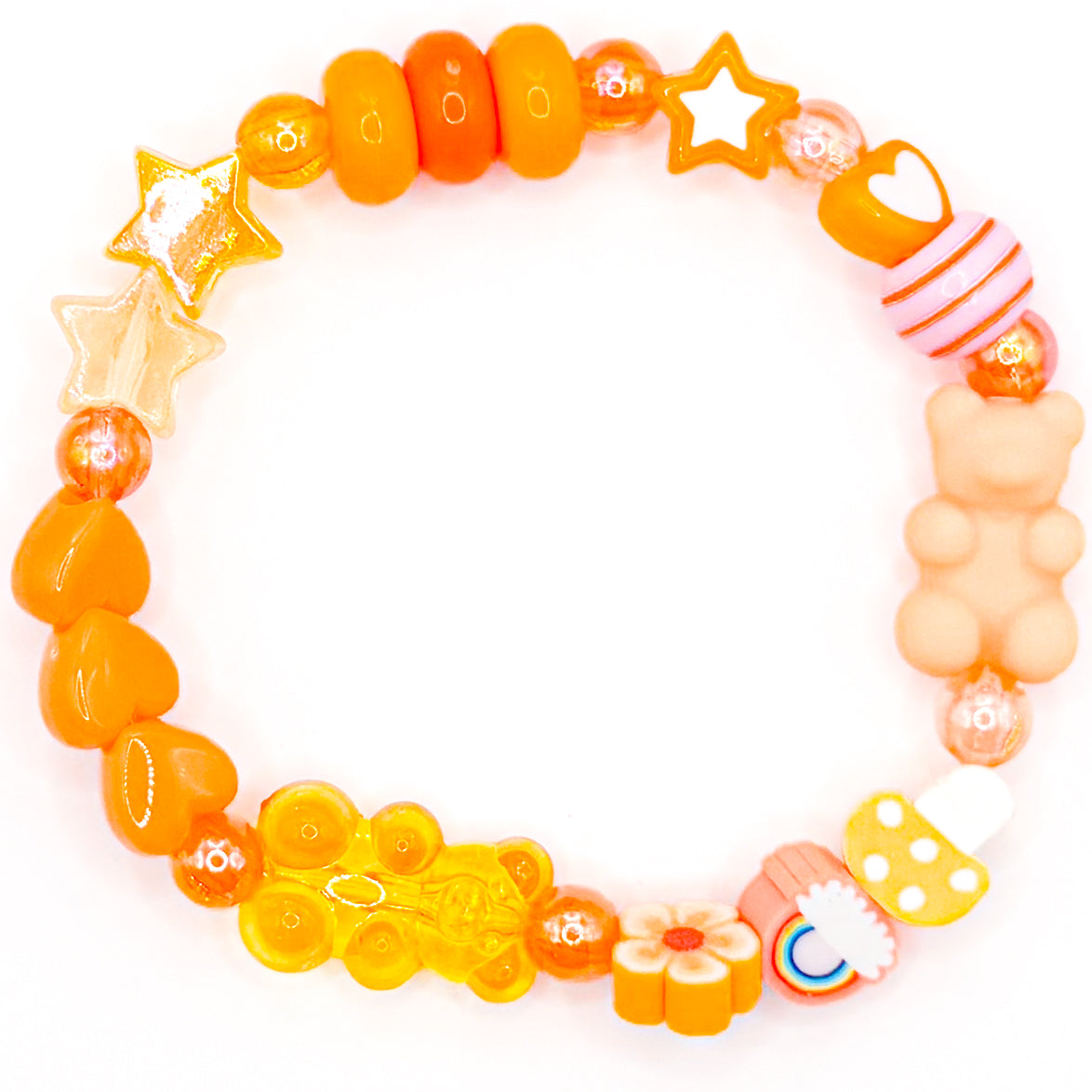 Orange Summer Splash Charm Bracelet
