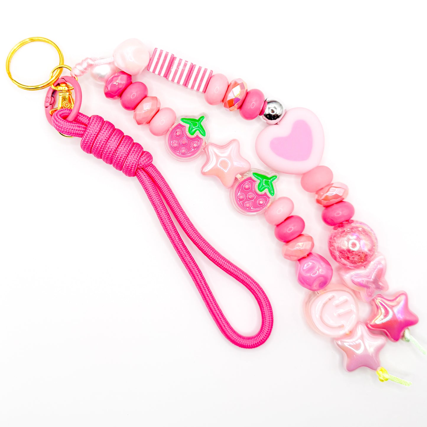 Pink Splash Bag Charm