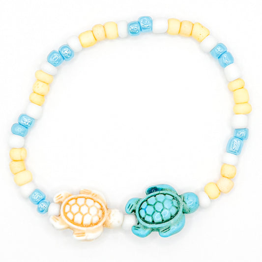 Krista's Turtles Seed Beaded Bracelet