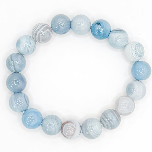 Blue Water Pearls Glass Beaded Bracelet