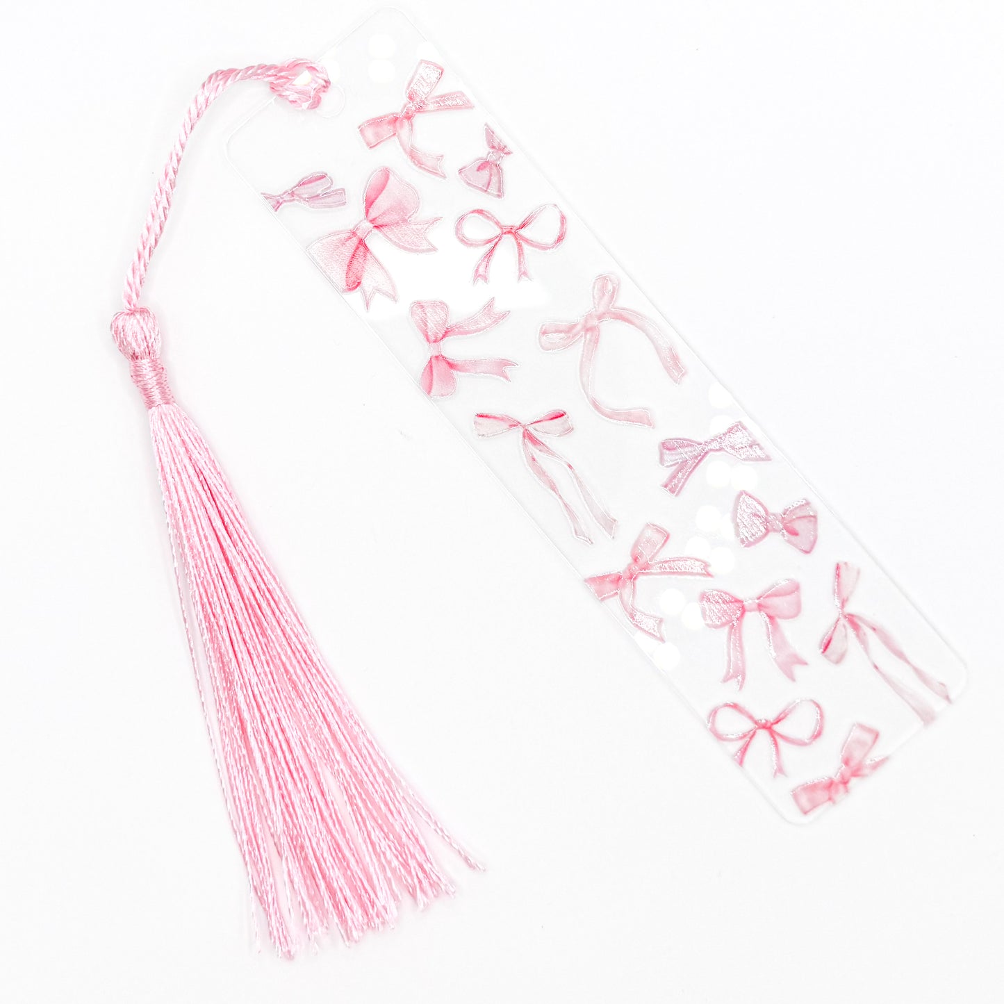 Pink Bows Acrylic Bookmark