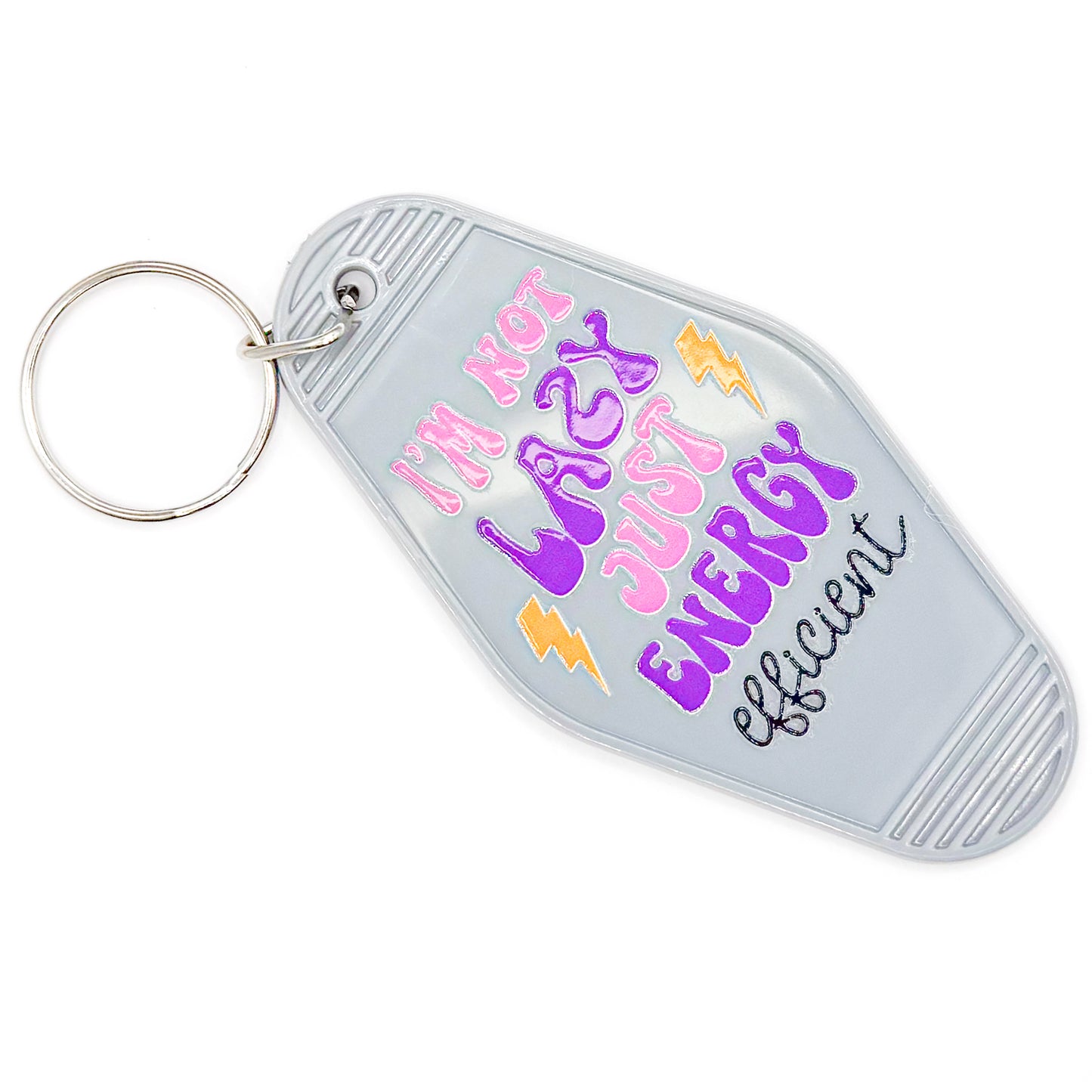 Grey "Energy Efficient" Keychain