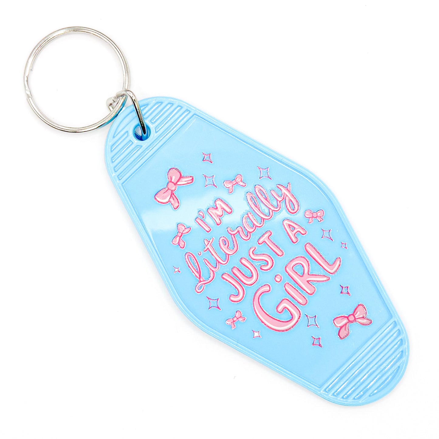 Blue "I'm Literally Just A Girl" Keychain
