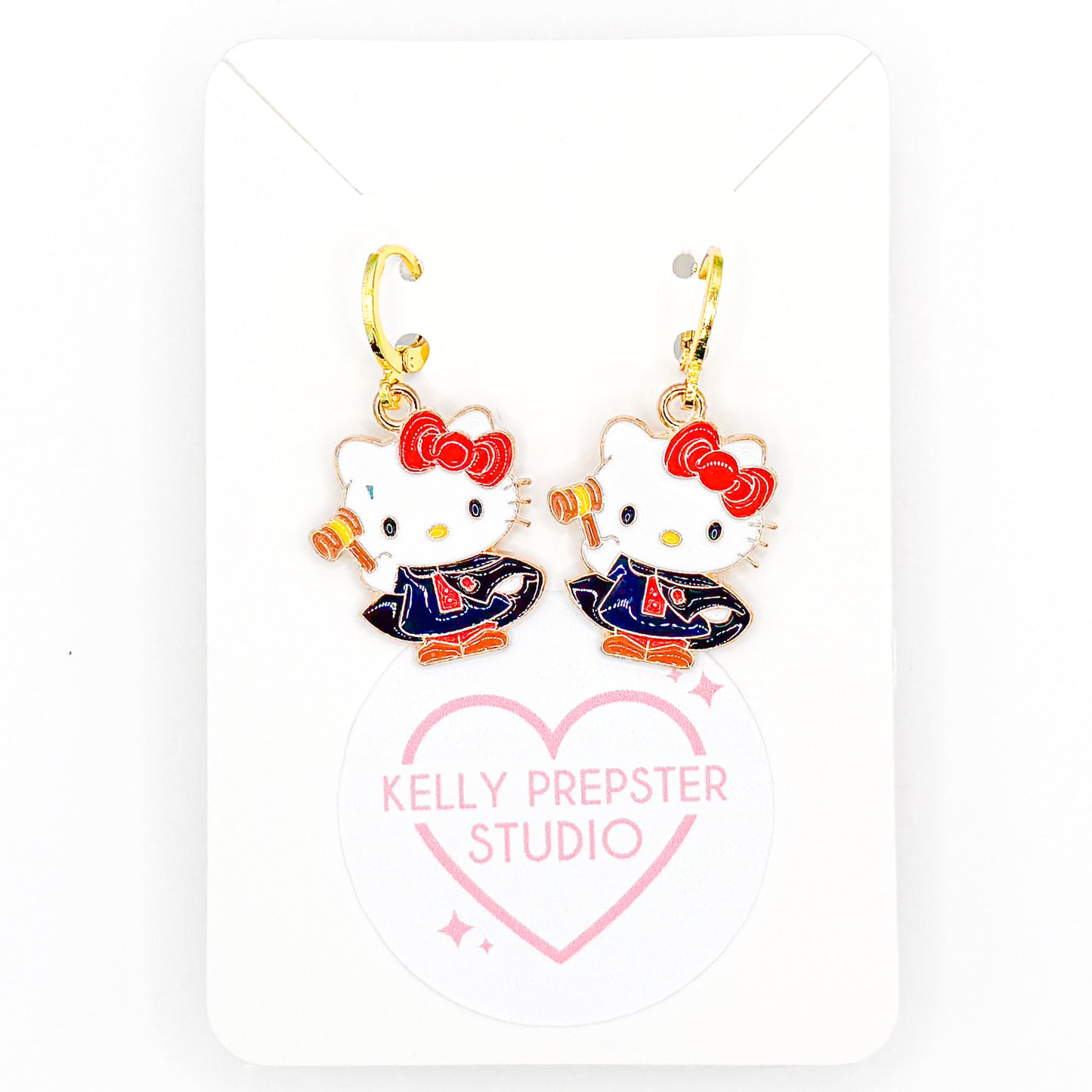 Judge Kitty Huggie Earrings