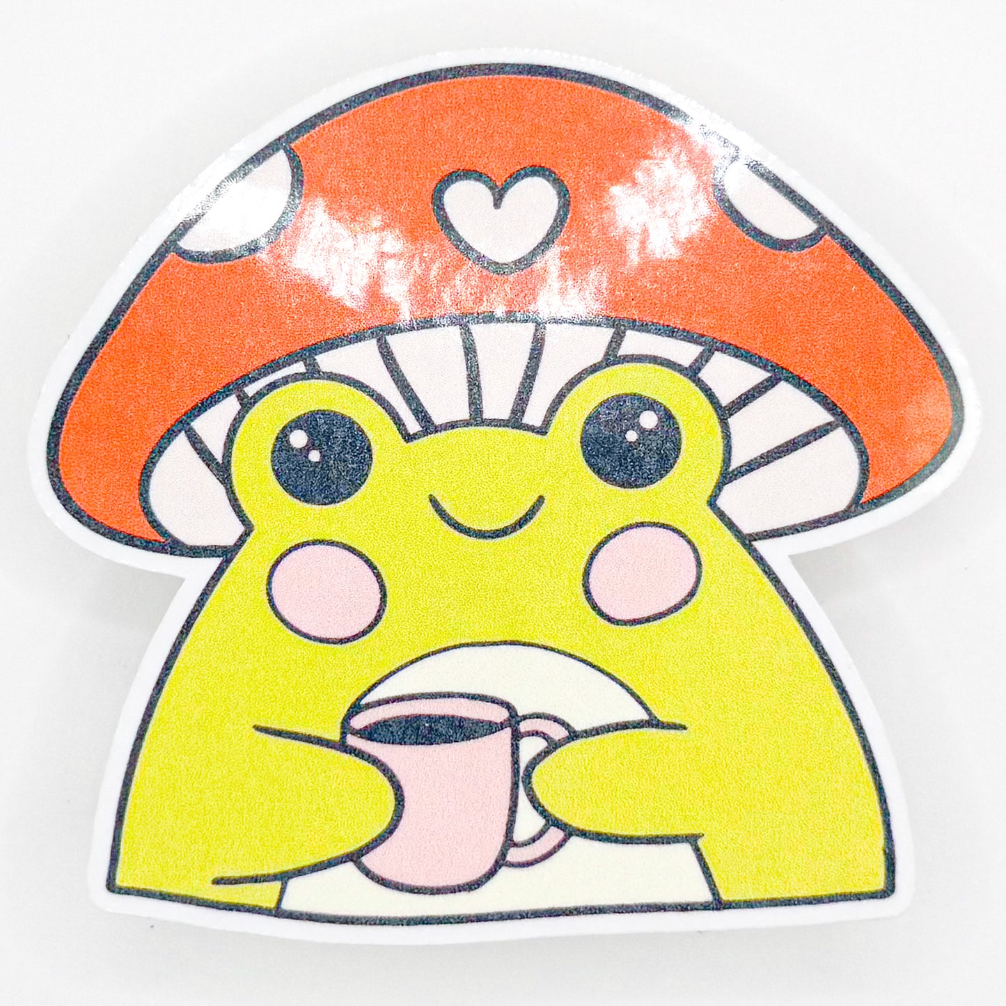 Cute Mushroom Frog Sticker