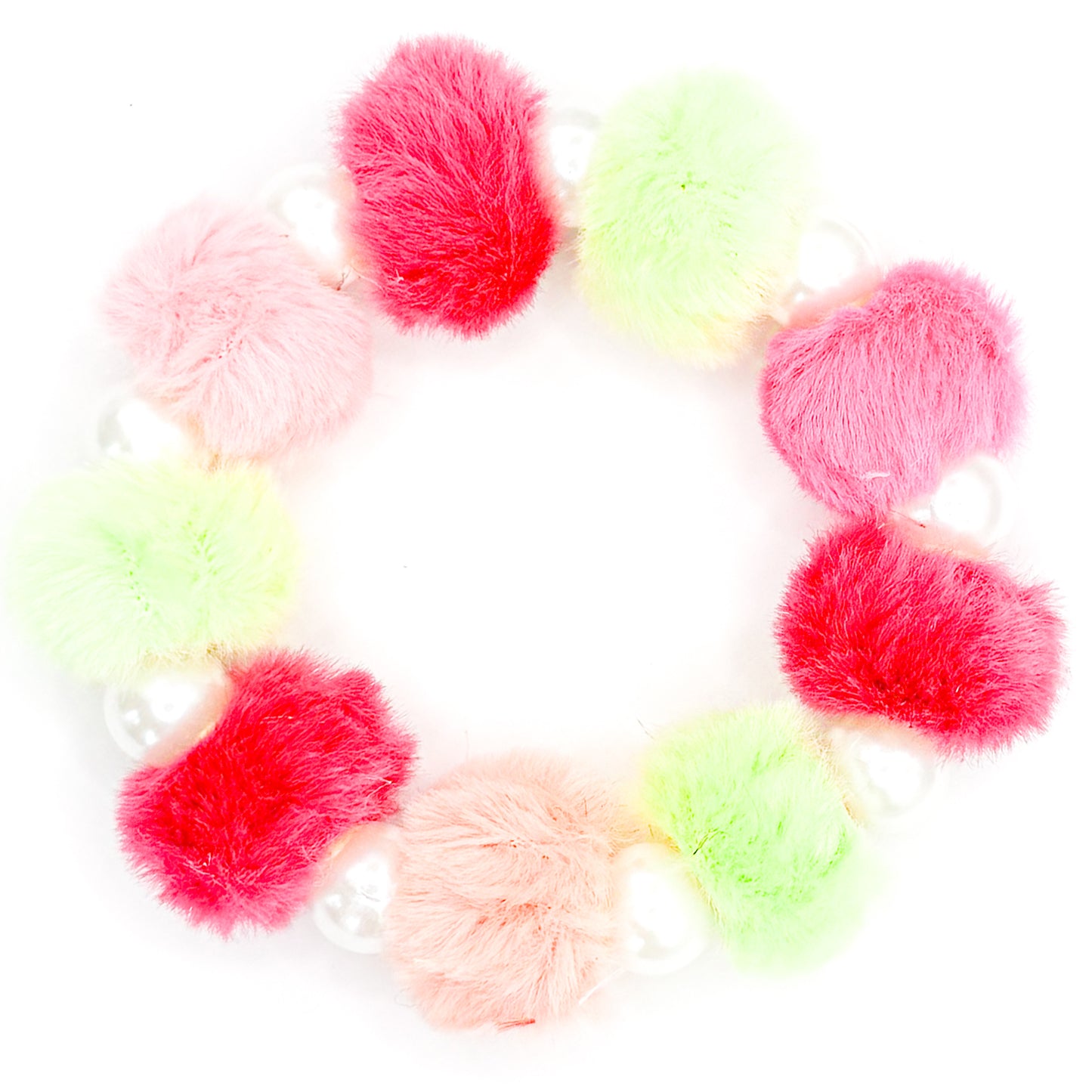 Fuzzy Watermelon Beaded Bracelet
