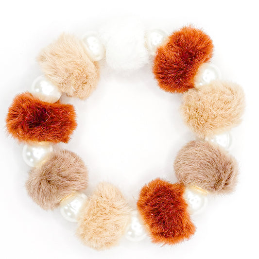 Fuzzy Teddy Beaded Bracelet