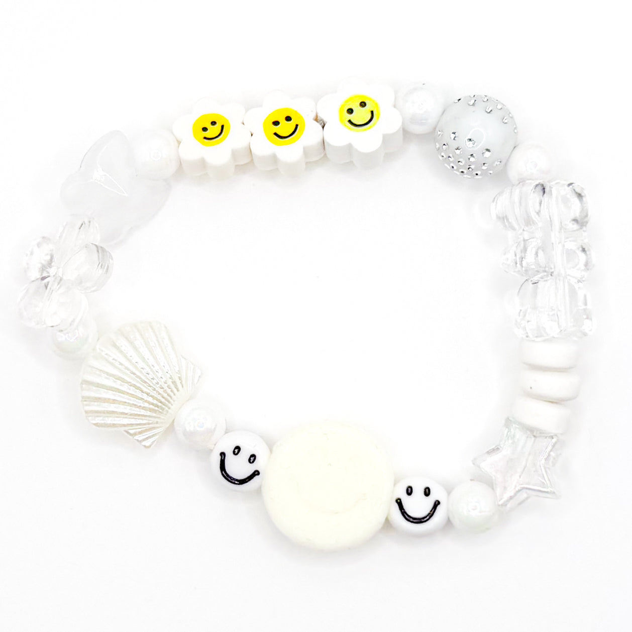 Clear Summer Splash Beaded Bracelet