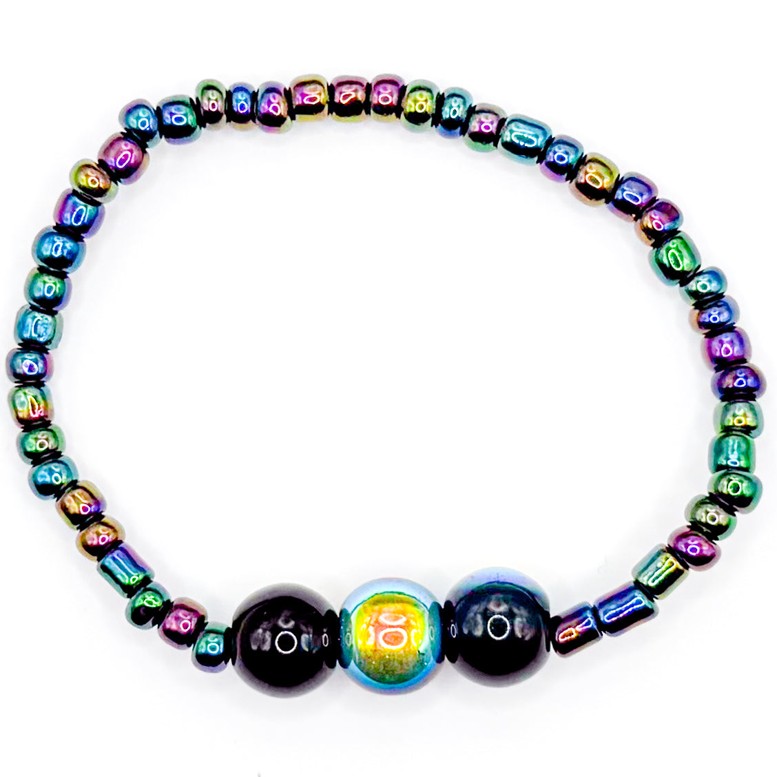 Seed Beaded Holographic Bubbles