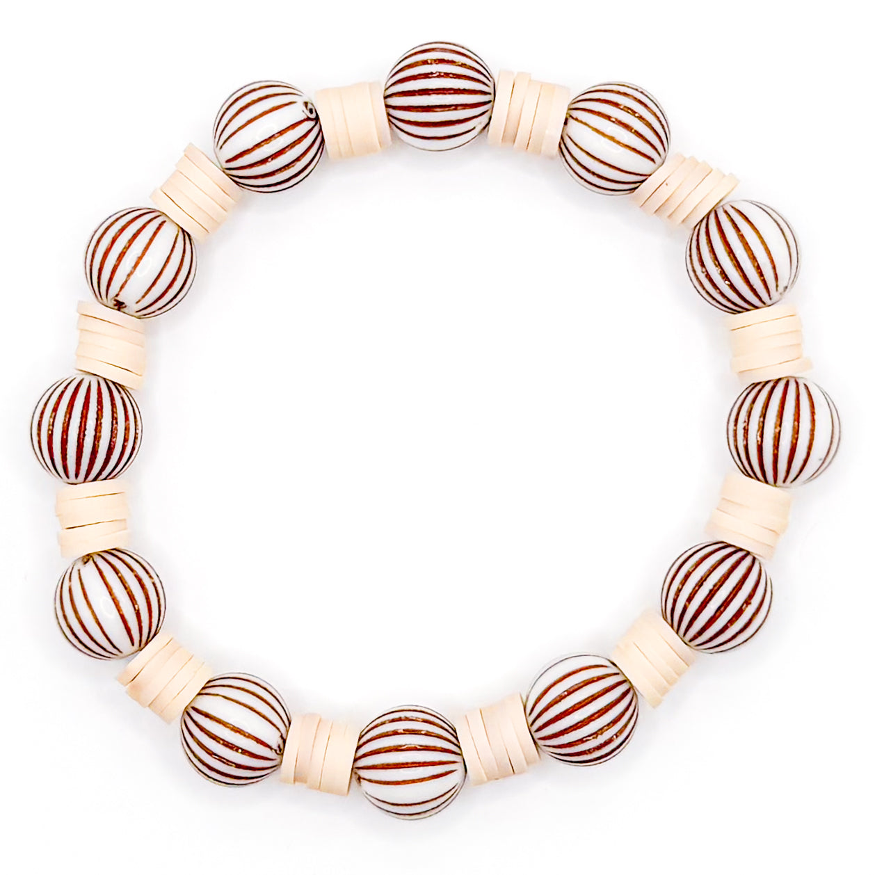 Espresso Bubbles Clay Beaded Bracelet