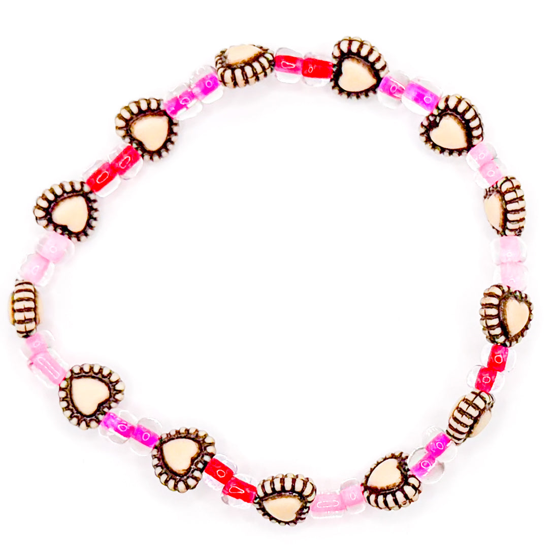 Jelly Seed Bead Hearts