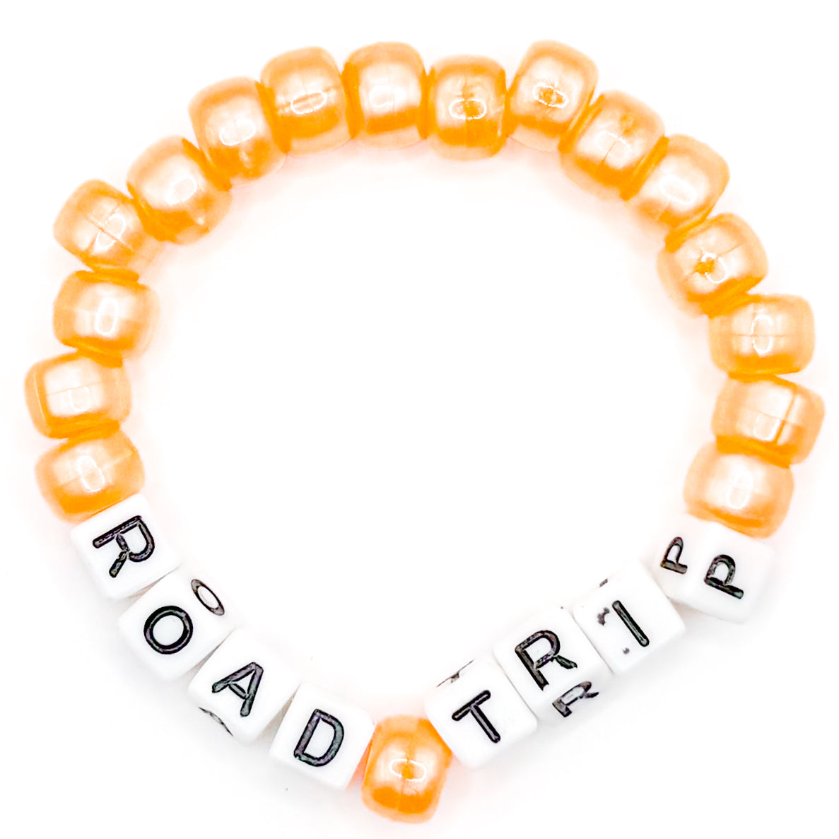 Orange "Road Trip" Beaded Bracelet