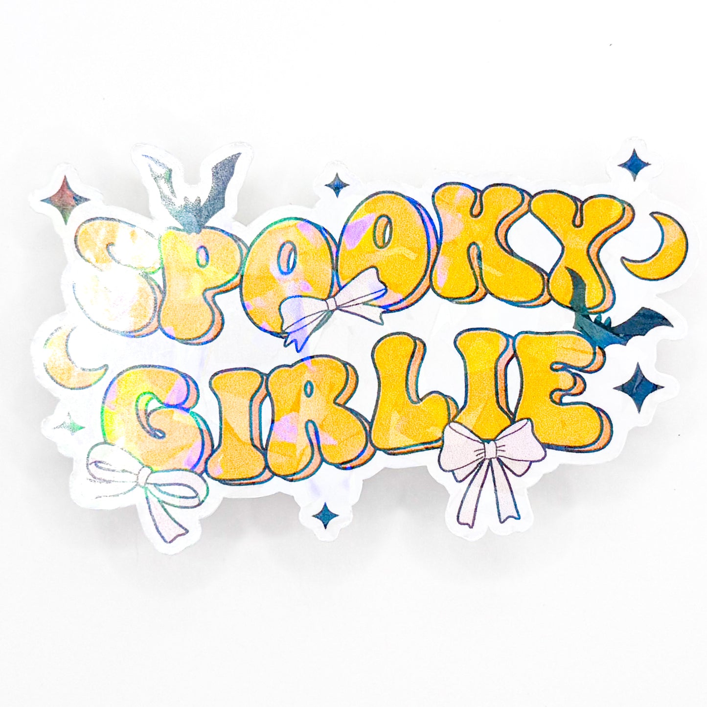 Spooky Girlie Holographic Sticker