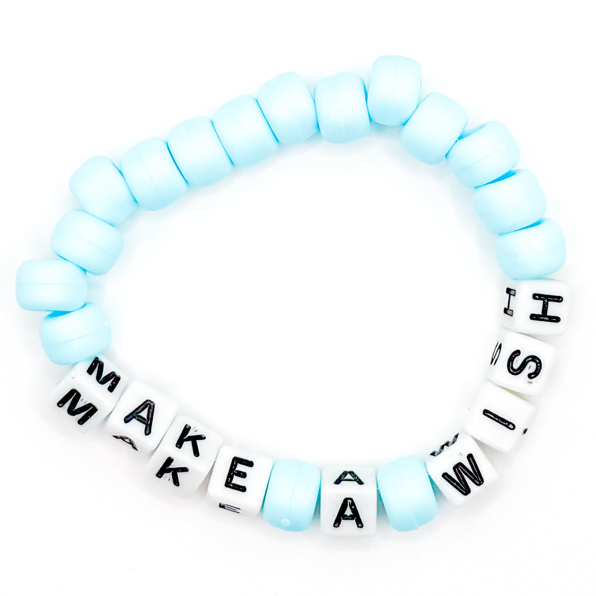 Blue "Make A Wish" Beaded Bracelet