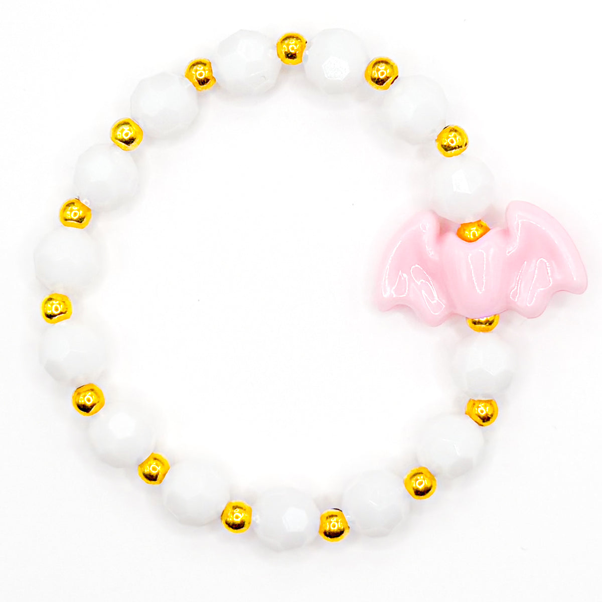 Pink Bat Beaded Bracelet