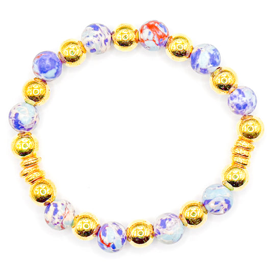 Pink Garden 3.0 Glass Beaded Bracelet