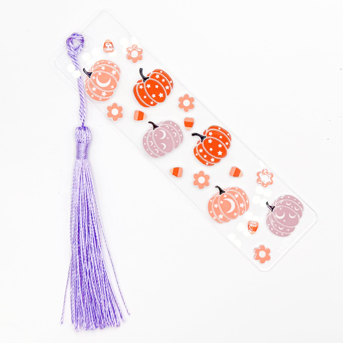 Purple Pumpkins Acrylic Bookmark