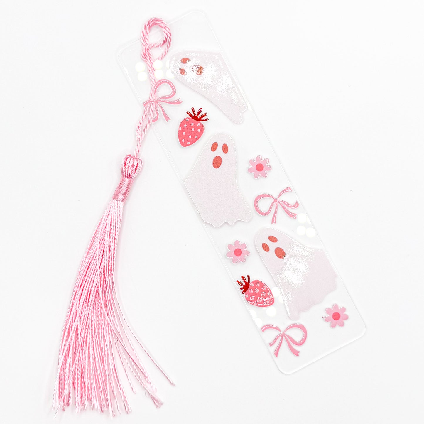 Pink Ghost Berries Acrylic Bookmark
