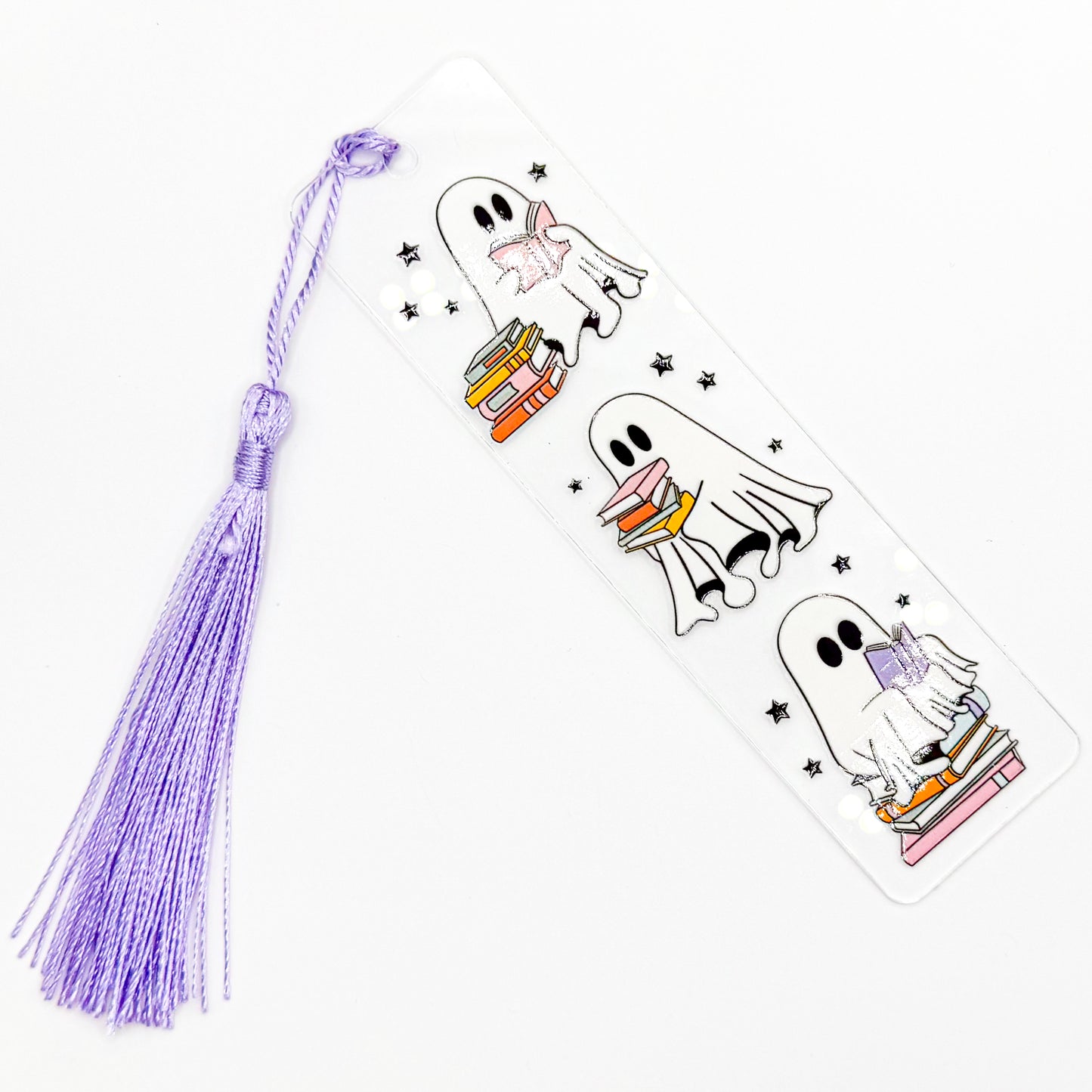 Purple Spooky Book Lover Acrylic Bookmark