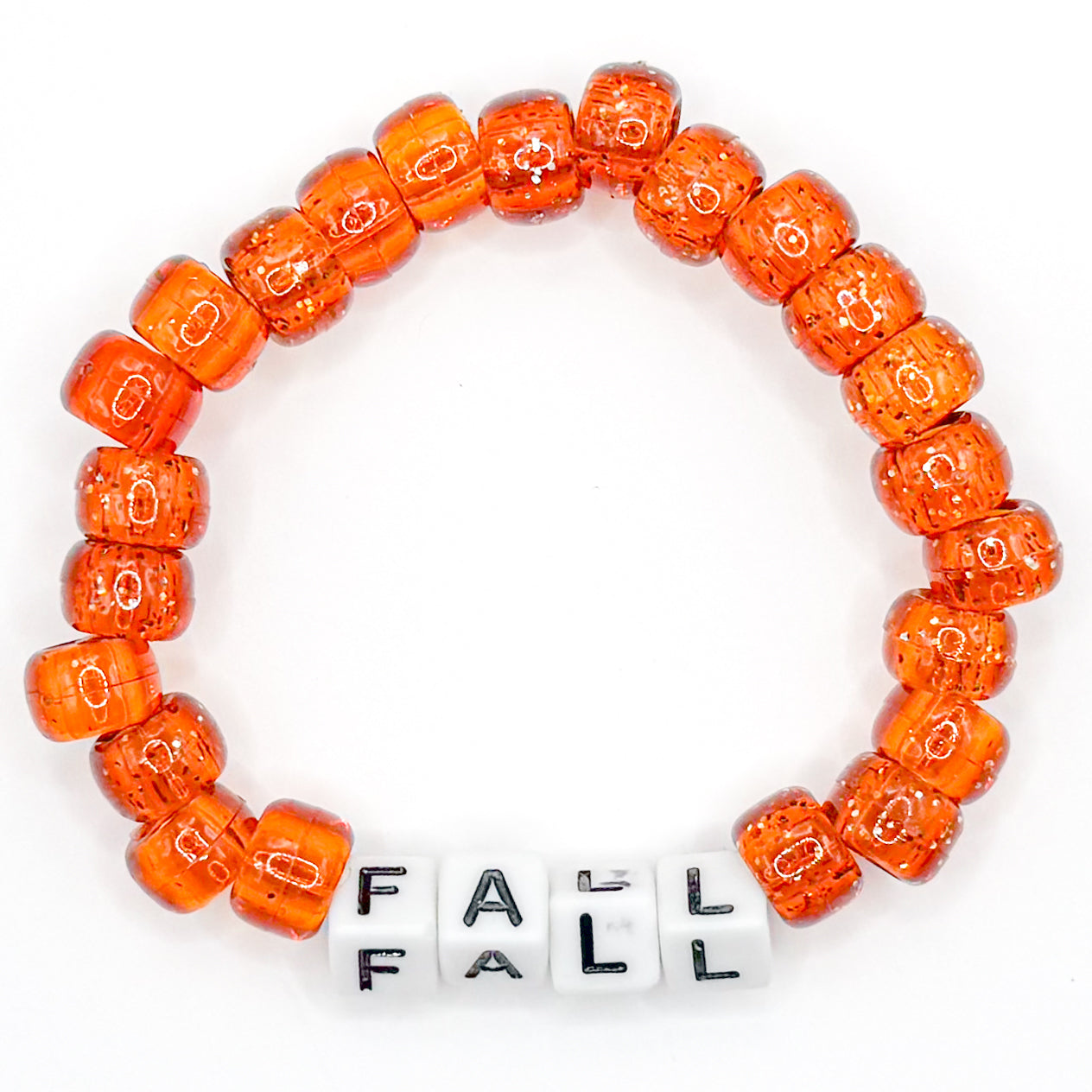 Orange "Fall" Beaded Bracelet